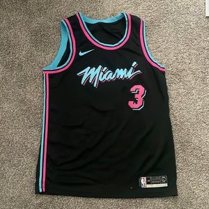 NBA Nike Miami Heat WADE Vice Wave Nike Swingman Jersey RARE Authentic
